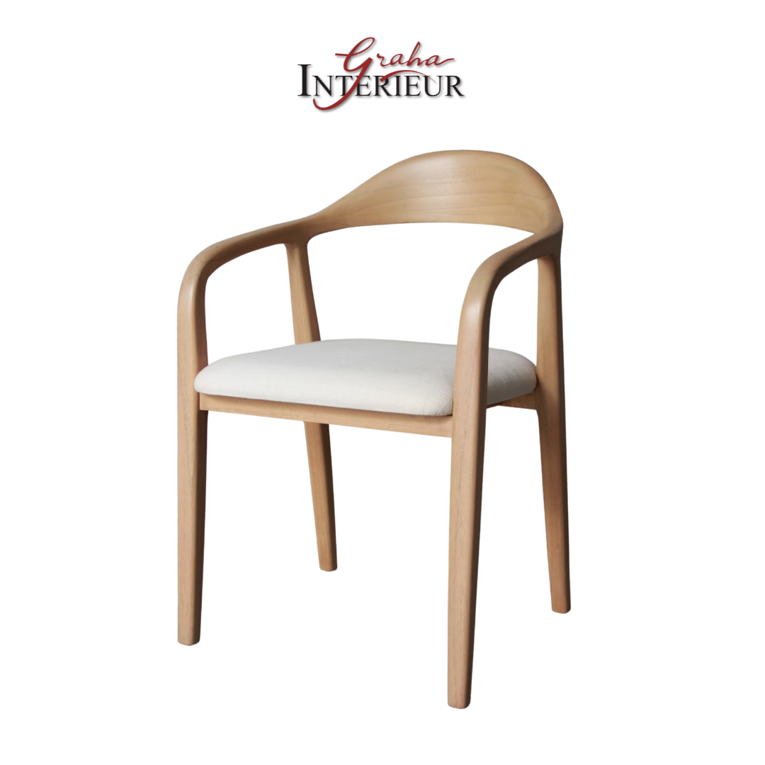 Bone Natural Wood Arm Chair