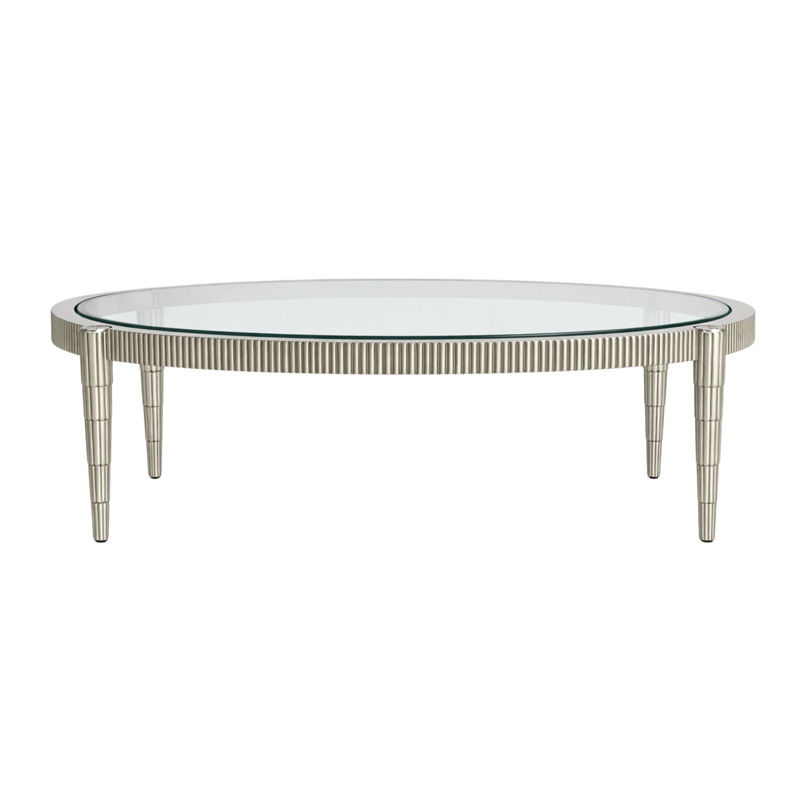 Oval Groove Coffee Table